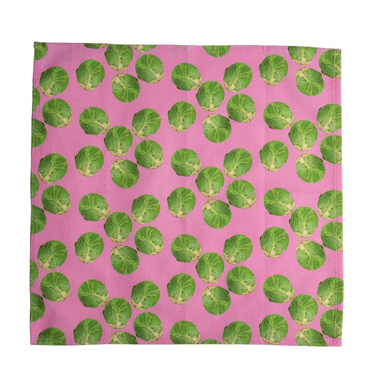 Pink Sprout Napkin for wholesale by Emilia Hunt