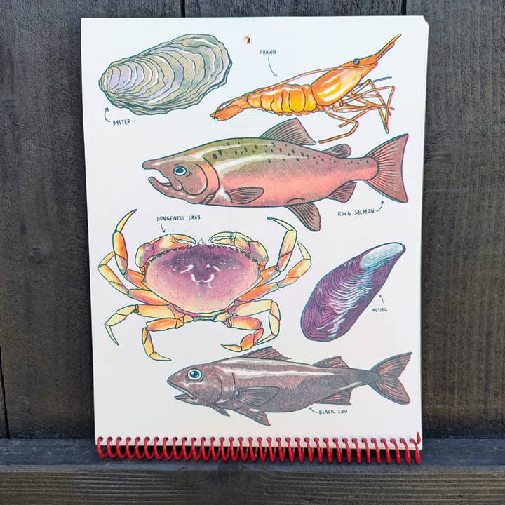 Christina Hu - Wholesale Calendar - 2026 Seasonal Produce Risograph Calendar | 8.5"x11"2