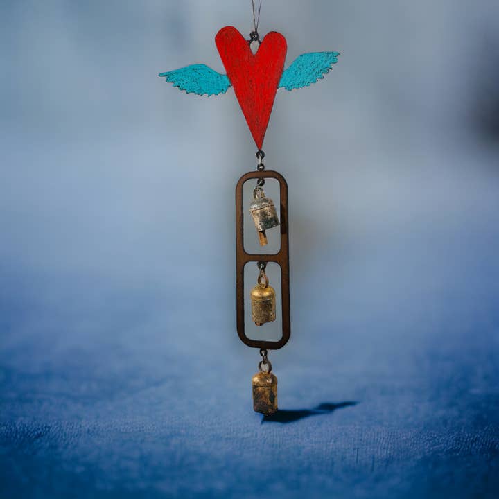 Whimsies - Wholesale Wind Chime - Heart wind chime garden nana bells cute gift celestial patio