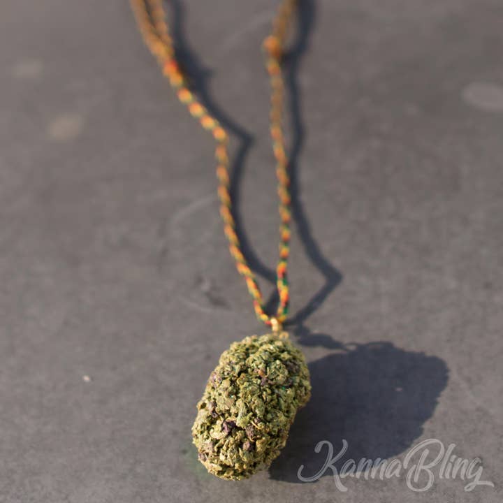 Kannabling - Wholesale Pendant/Charm Necklace - KannaBling - Adjustable Rope Necklace (Green)