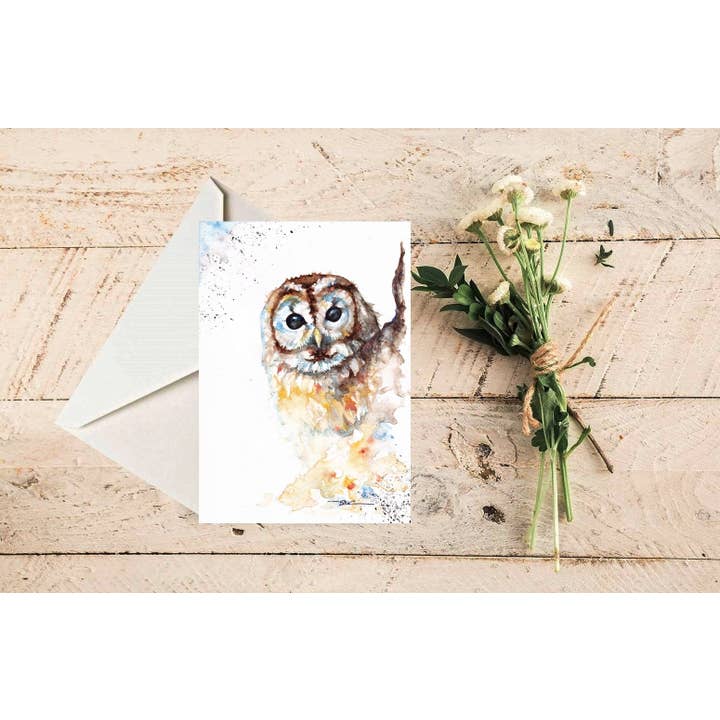 Little Owl Art Card for wholesale by bee.arts