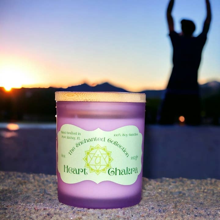 Heart Chakra Intention Candle for wholesale by Shining Star Candle Company