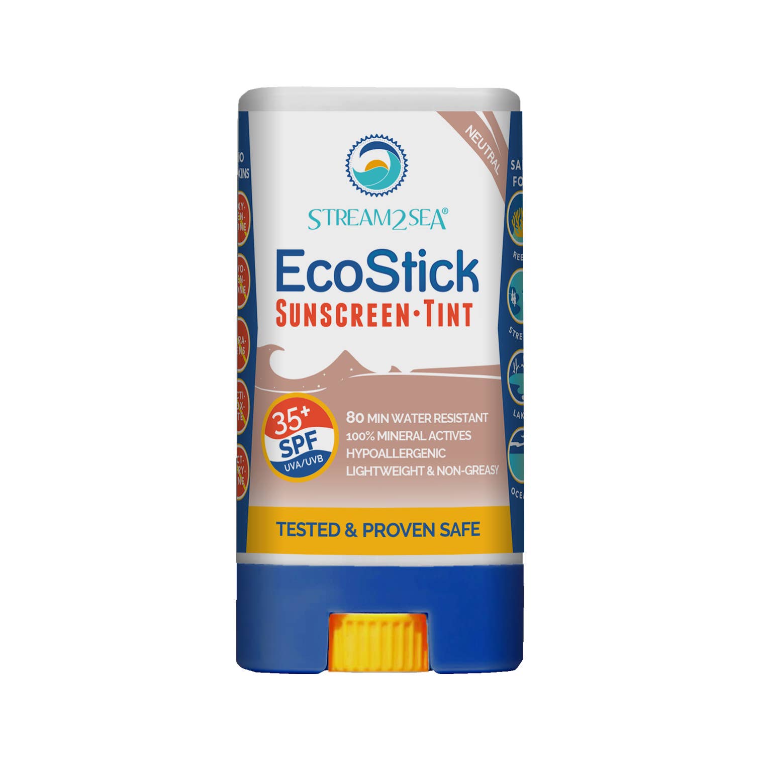 Stream2Sea - Wholesale Sunscreen - EcoStick Tinted Sunscreen | SPF 35