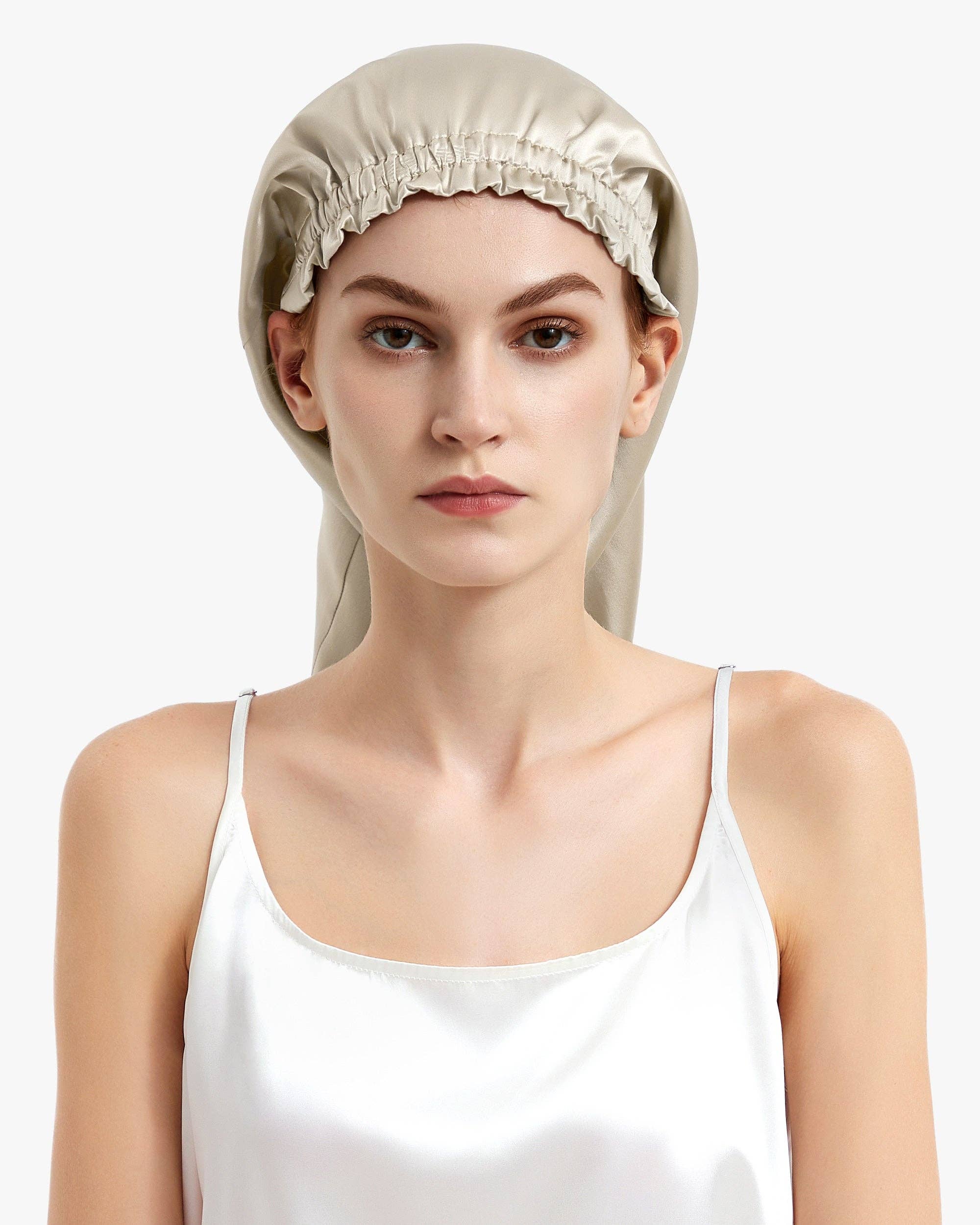 MommeSilk - Wholesale Sleep Cap / Bonnet - Women's - 22 MM - Pure Long Silk Hair Bonnet9