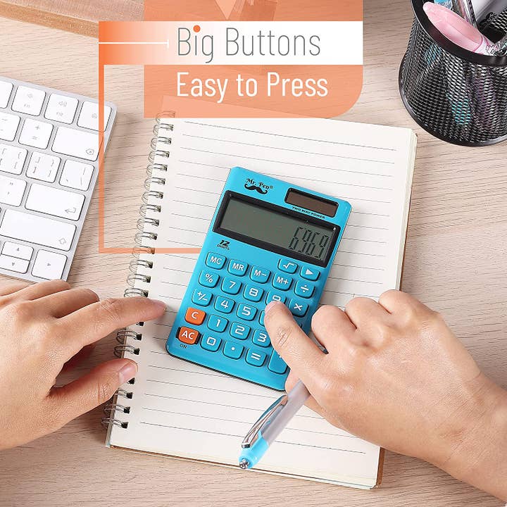 Mr. Pen - Wholesale Calculator - Standard Function Calculator, 12 Digits, Small Calculator, Solar Calculator, Pocket Calculator, Simple Calculator, Basic Office Calculators, Solar Handheld Calculator, Standard Calculator5