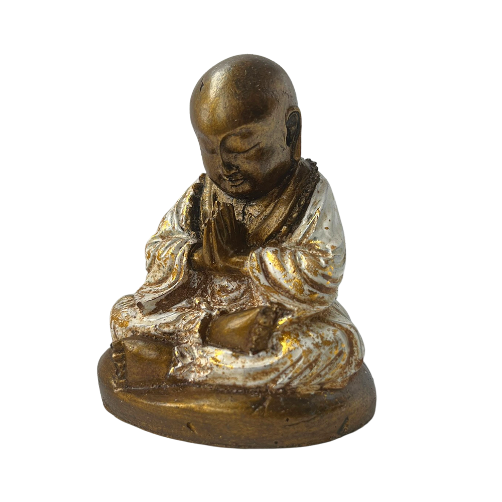 VIE - Venta al por mayor Figura decorativa - Figura de niño Buda rezando, 10 x 8 x 7 cm2