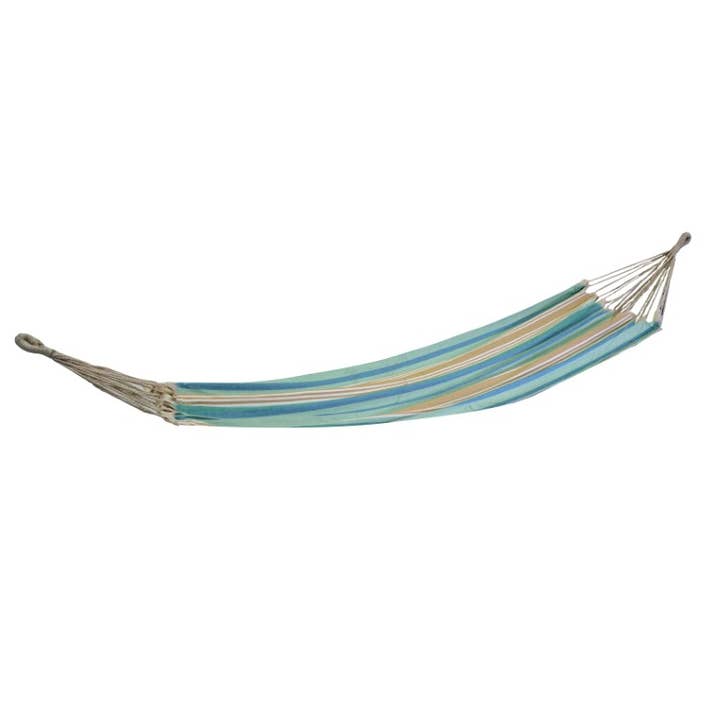 Aqua Green Striped Fabric Hammock With Bag CM200x100 for wholesale on Faire