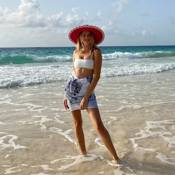 Morning Glory Sarong for wholesale by Dana Cooper Bermuda