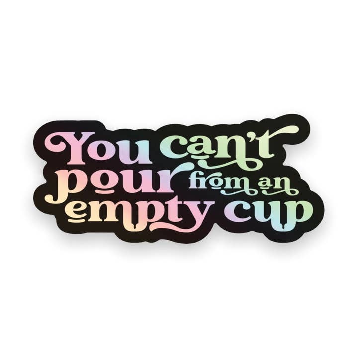 Self Care Holographic Stickers | Self Care Gifts | Sticker Bomb | Laptop Sticker Pack | Holographic Decal | Mindfulness Gift for wholesale by WritingLoveShop