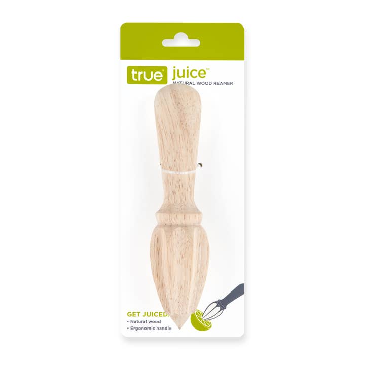 TRUE - Wholesale Juicer - Juice 6.5" Natural Wood Hand-Held Citrus Reamer / Juicer