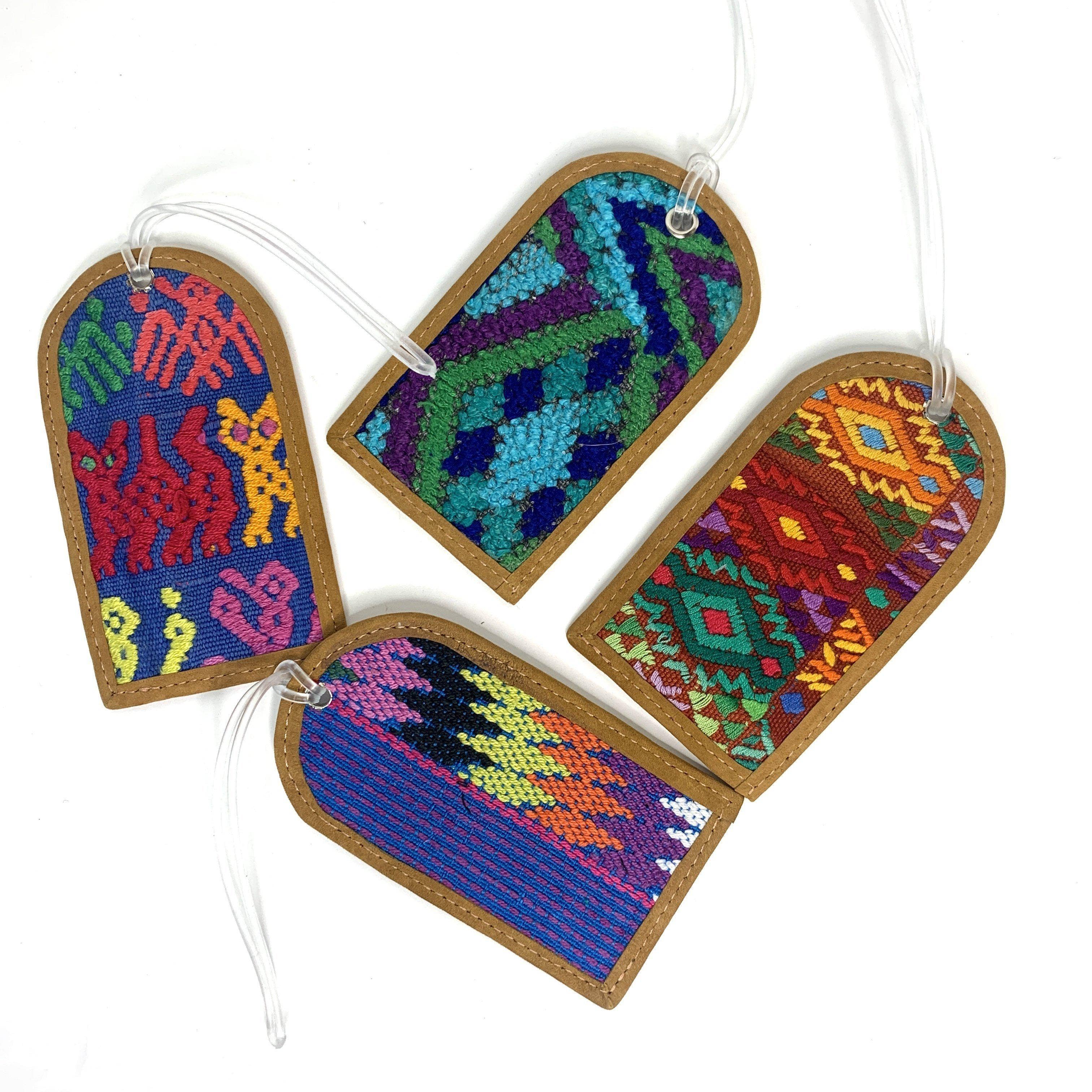 Lumily - Wholesale Luggage Tag - Huipil Up-cycled Textile Luggage Bag Tag - Guatemala0