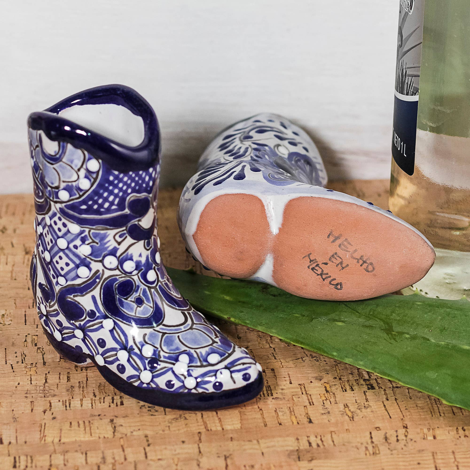 MEXTEQUIL - Wholesale Shot Glass - MEXTEQUIL Cowboy Boot Shot Glasses - Set of 2 - 3 Oz - Blue6