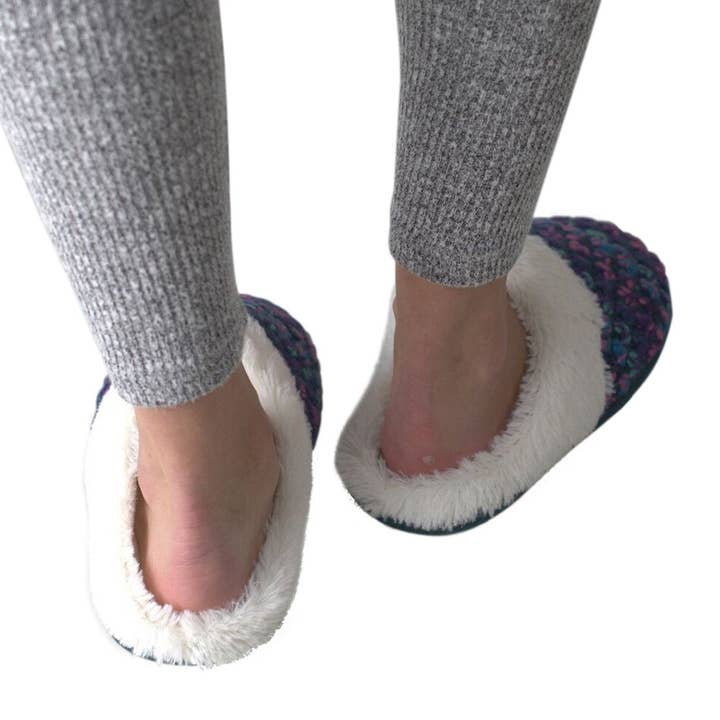Oooh Yeah/Sock It Up/Oooh Geez Slippers – Großhandel Hausschuhe – Damen – Meerjungfrauenschwanz Lila | Damen Rutschfeste Hausschuhe zum Hineinschlüpfen