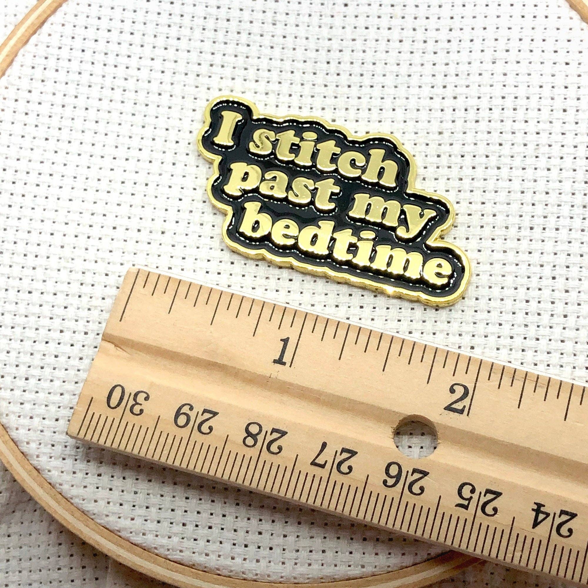 Snarky Crafter Designs - Wholesale Embroidery/Cross Stitch Supplies - I Stitch Past My Bedtime Magnetic Enamel Needle Minder3