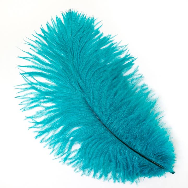 Ostrich Feathers 9-12" Drabs - Dark Aqua for wholesale by Zucker Feather Products