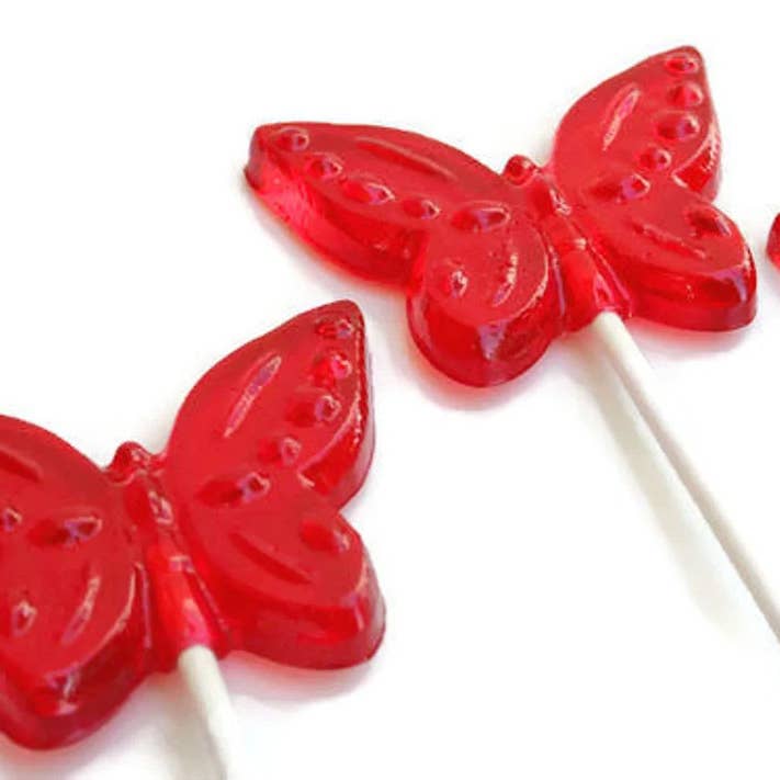 Large Butterfly Lollipops in Various Colors for wholesale by Homespun Parties