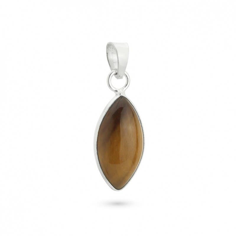 UniArt - Wholesale Individual Charm/Pendant - Silver and Stone Pendant, Basic Marquise Model4