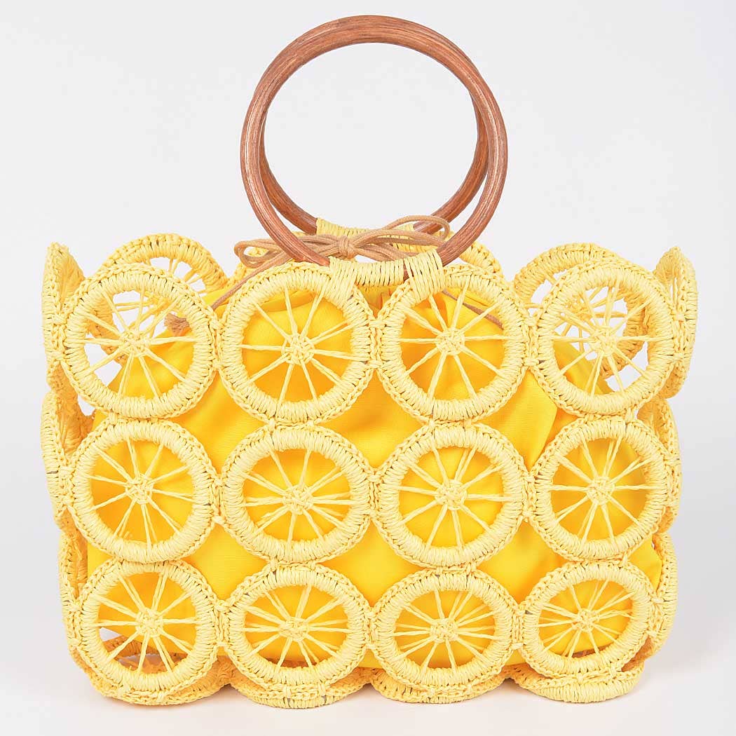 3AM BY H&D ACCESSORIES - Vente Sac à main avec poignée sur le dessus – femme - Sac à main en crochet monotone9