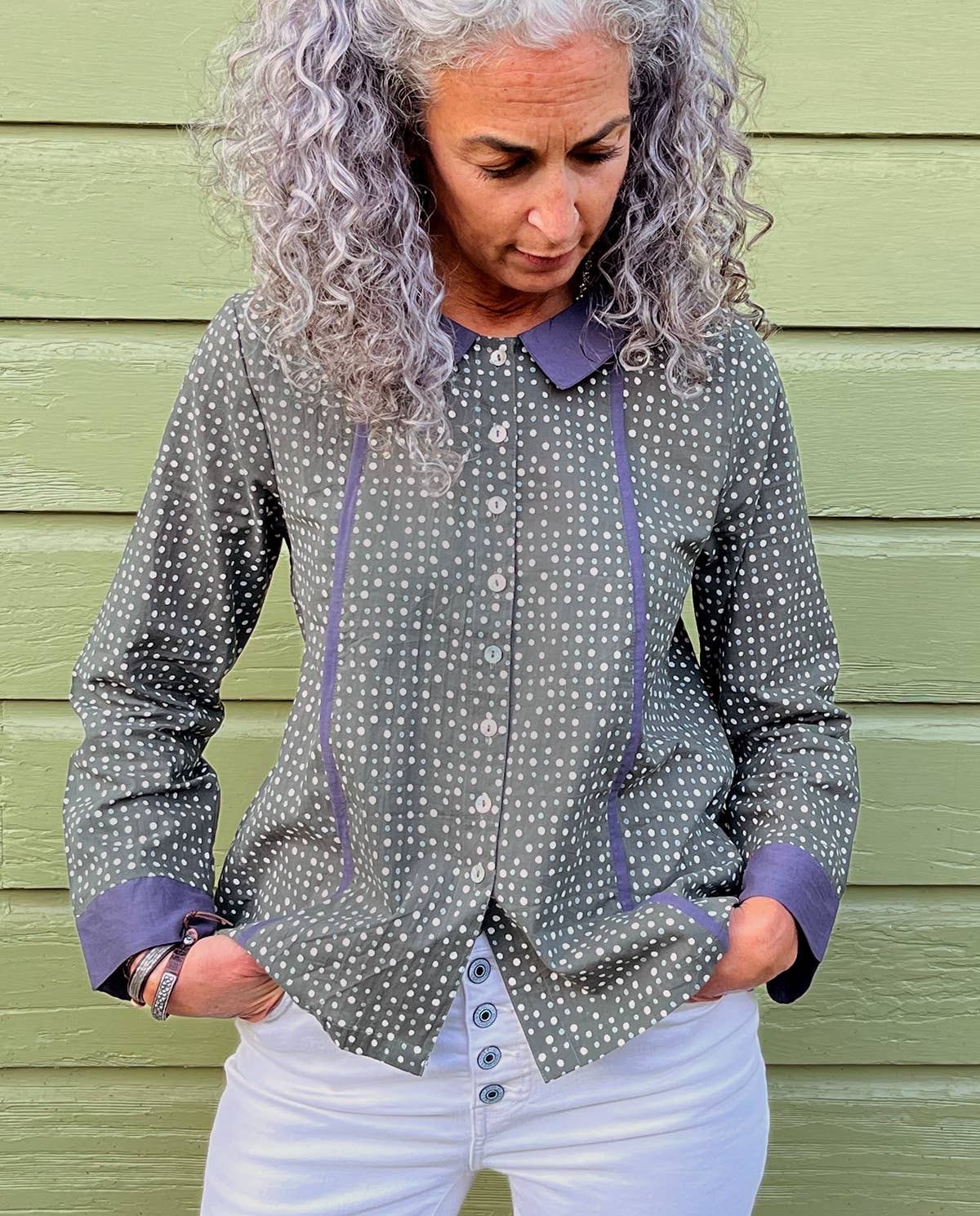 Bolinhas Blusa Veronica Curta Polka Dots para venda a revendedores na Faire5