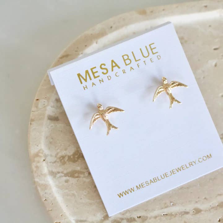 Mesa Blue – wholesale Solitärörhängen – Swallow Stud Örhängen2