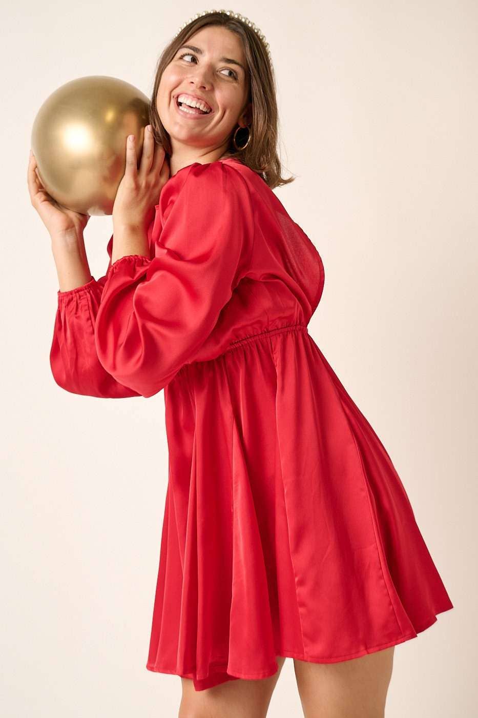 mittoshop - Wholesale Dress - Women's - PLUS SATIN CUT OUT BACK DETAIL MINI DRESS18