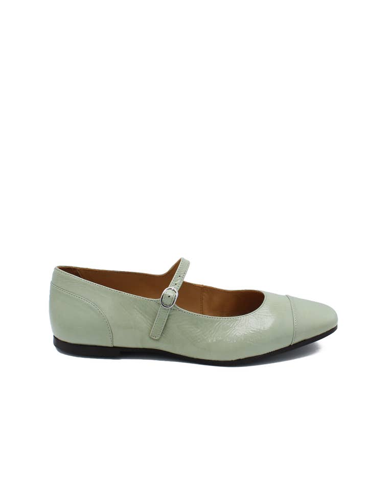 SAN REMO GROENE BALLERINA'S voor wholesale door JJ HEITOR SHOES