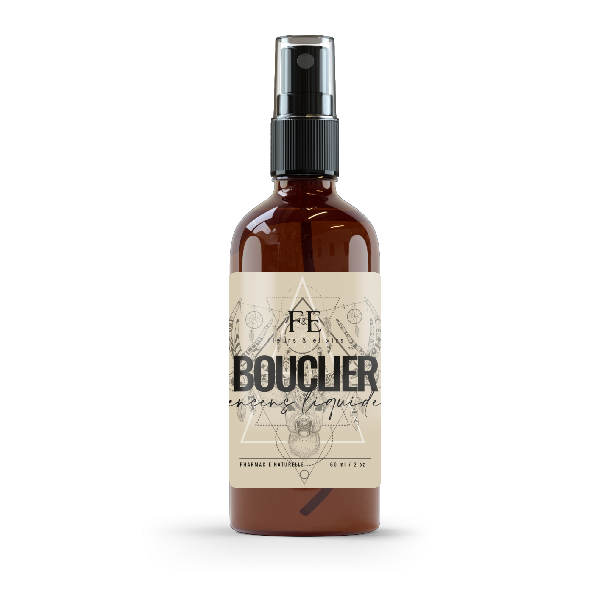 Fleurs & Elixirs – wholesale Incense – BOUCLIER - Encens liquide - 60 ml / 2 oz1