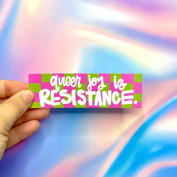 Ordinary Joy Studio - Wholesale Sticker - Queer Joy is Resistance Sticker