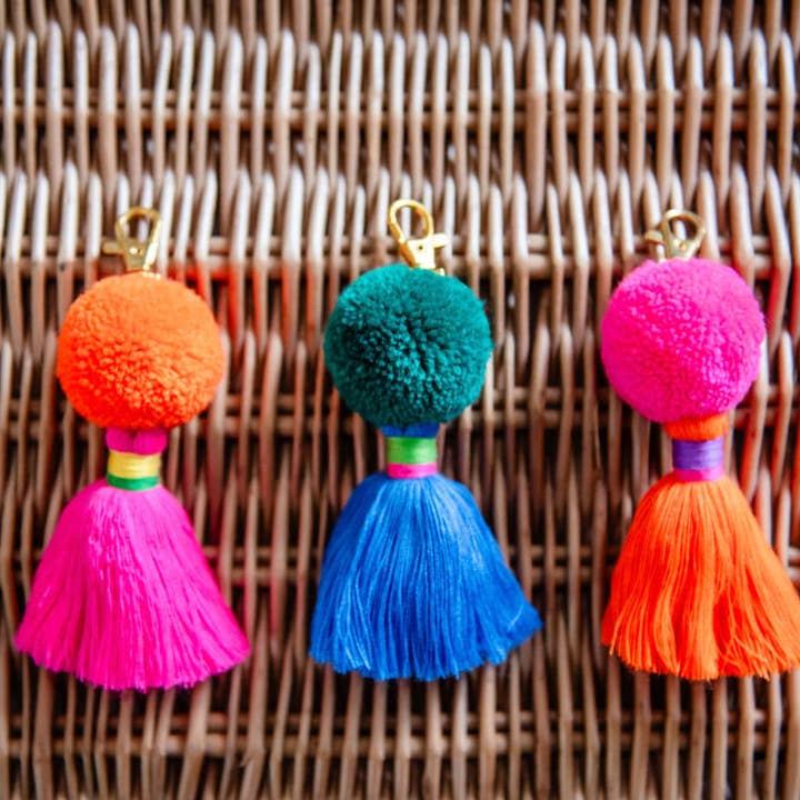 PomPom Galore - Wholesale Purse/bag accessory – Women’s - Pom Pom and Tassel Bag Charm3