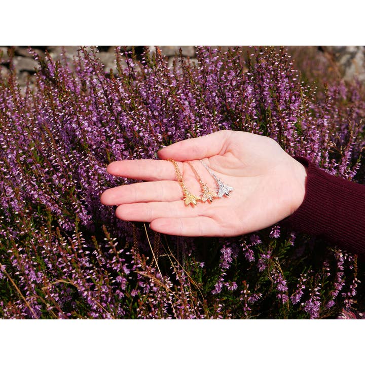 In The Heather – wholesale Pendant/charm necklace – Scottish honey bee necklace in sterling silver7