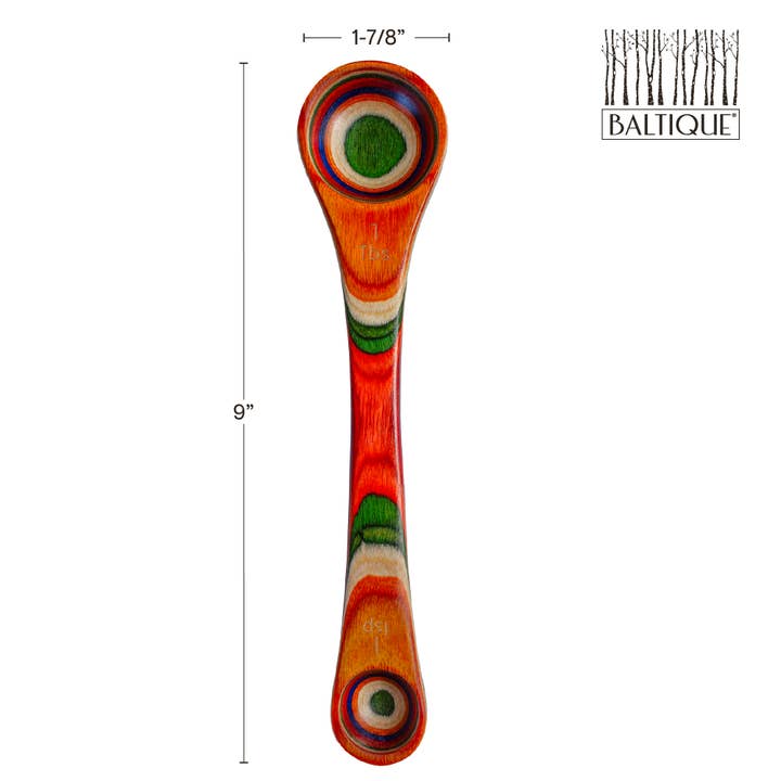 Totally Bamboo - Wholesale Measuring Spoon - Baltique® Marrakesh Colorful Wooden 2-in-1 Measuring Spoon4