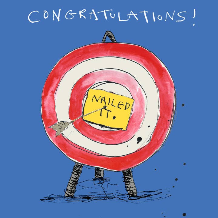 'Nailed It' Greetings Card , FP604 for wholesale by Poet and Painter