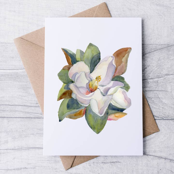 Magnolia Note Cards for wholesale by Mississippi Mae Monograms