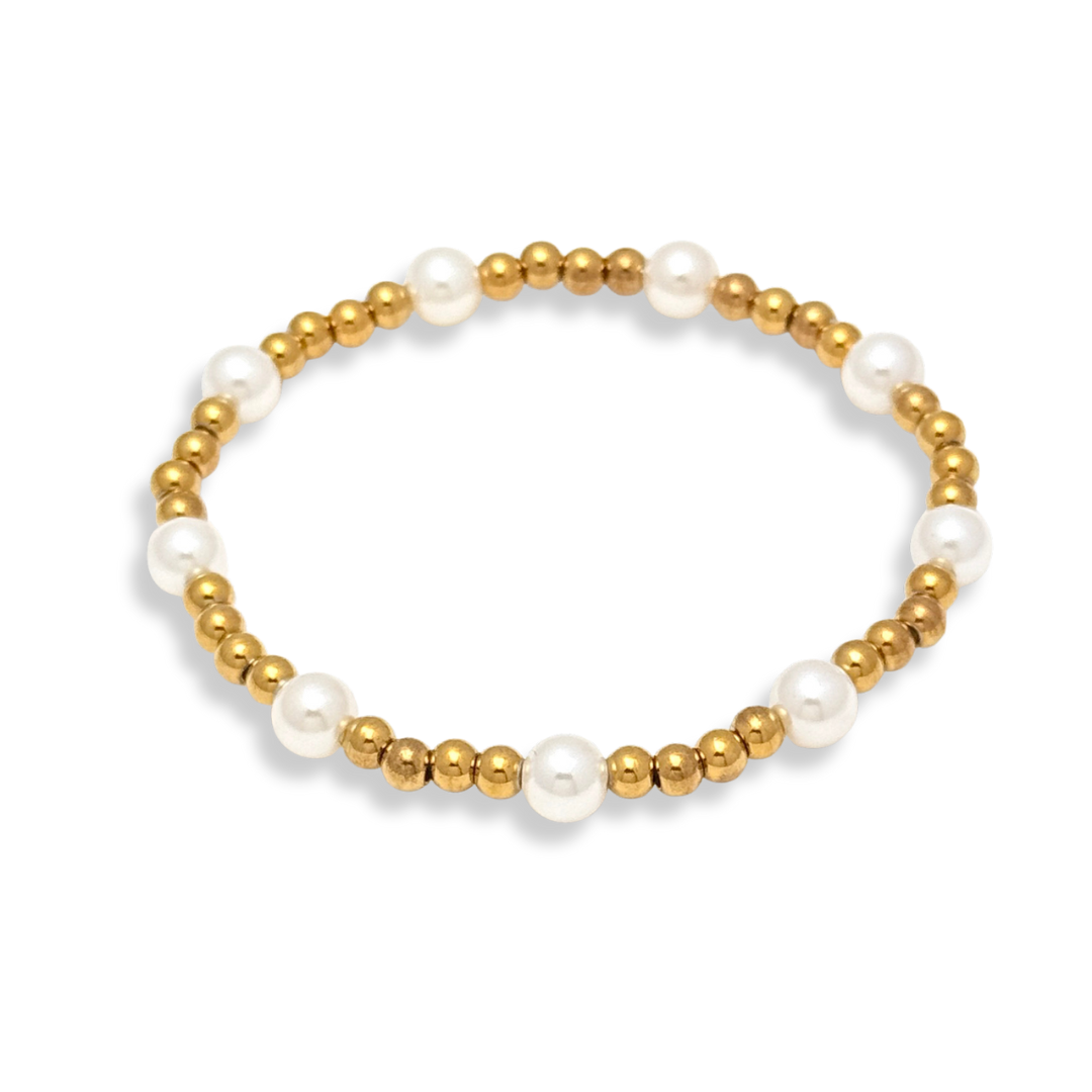 Savvy Bling - Vente Bracelet de perles - Bracelets en perles de perles et d'or étanches30