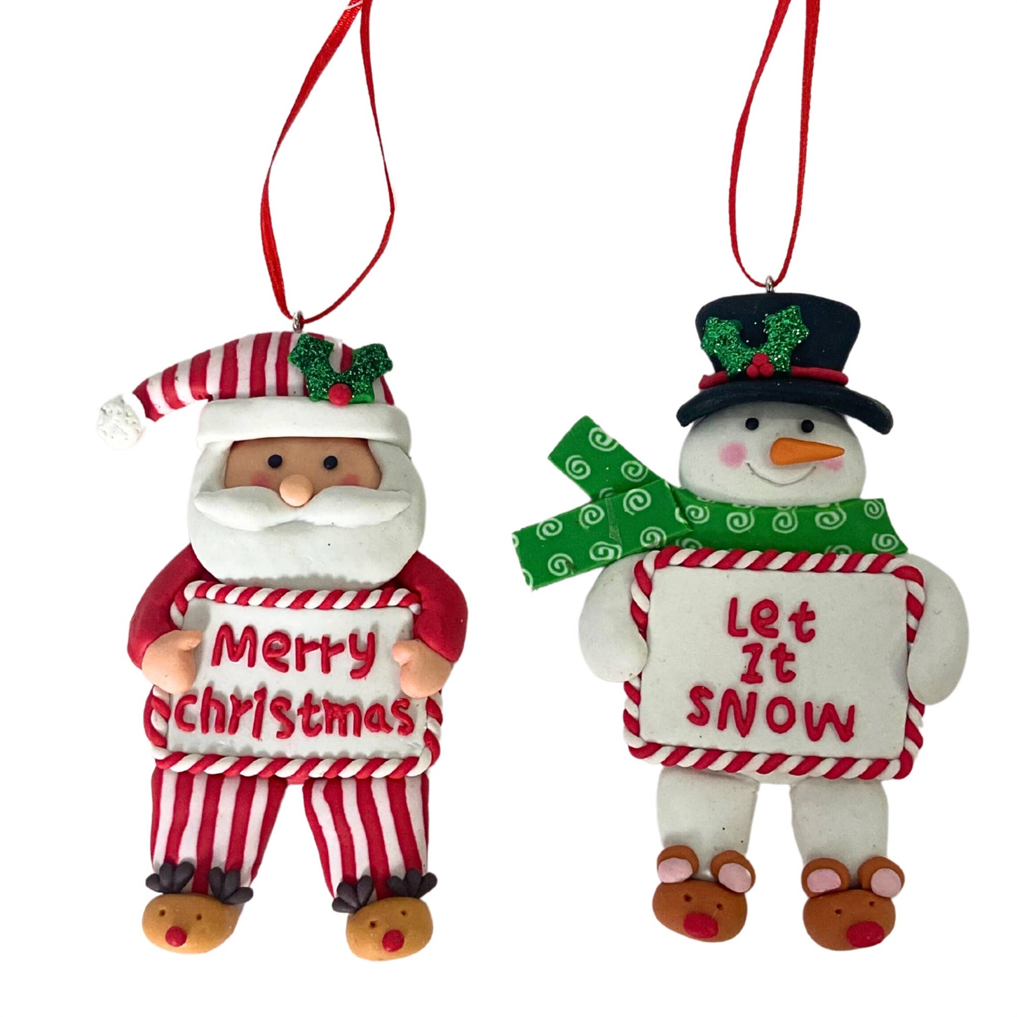 David Christopher's Collection - Wholesale Ornament Set - Sleepy time Slippers Cookie Orn. Set of 2 - 4.5" T x 2.5" W0