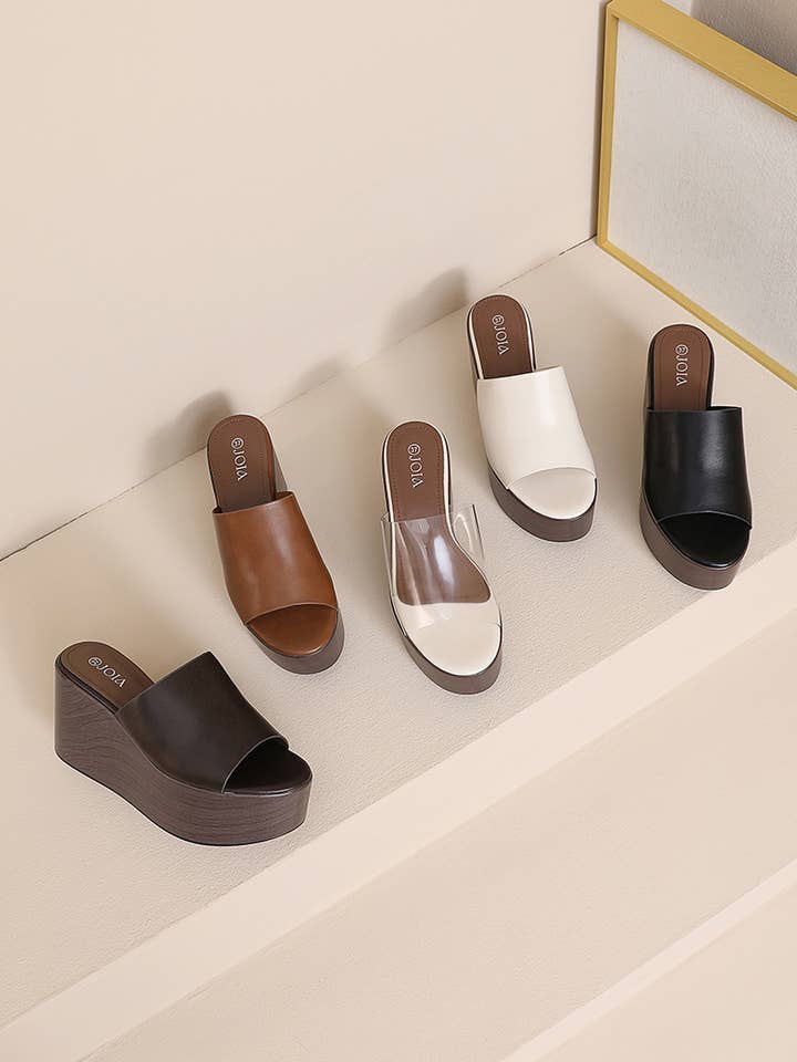 Platåmule med träeffekt H8-1103M för wholesale av Joia Paris