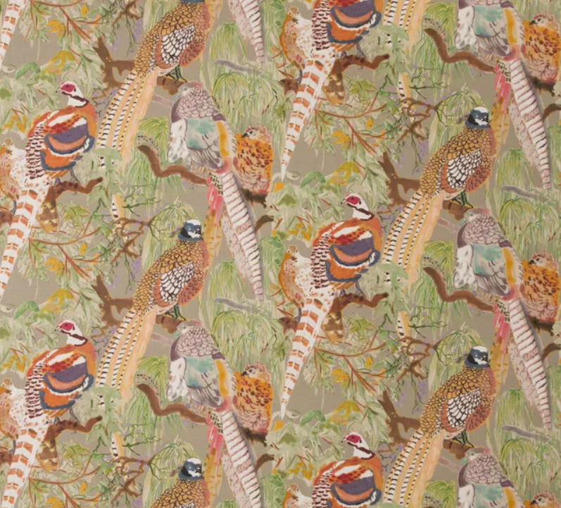 Wheaton Whaley Home - Vendita all'ingrosso Fodera cuscino decorativo - WWH Faves - Federa decorativa con stampa fagiano e retro in tessuto animalier by Lee Jofa1