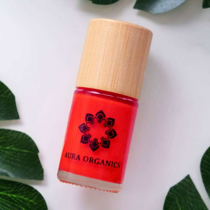 Smalto per unghie Cruelty Free Vegan - Fiery Chilli per la vendita all'ingrosso da parte di Aura Organics Ltd