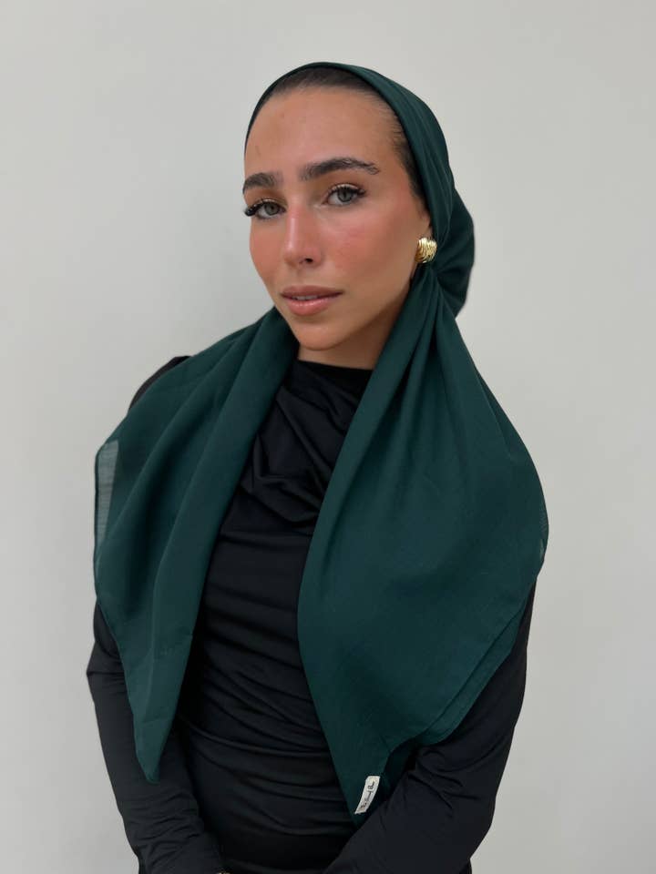 VERSATILE PRETIED Cotton Emerald (with Velvet Grip) for wholesale by The Scarf Bar