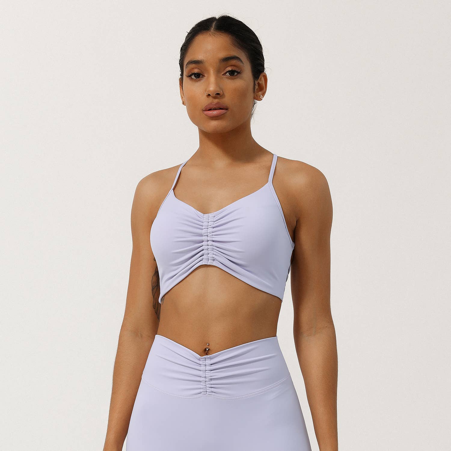 Sodalemon - Wholesale Sports Bra - Women's - Women's Pleated Cross Back Beauty Back Sport Bra3