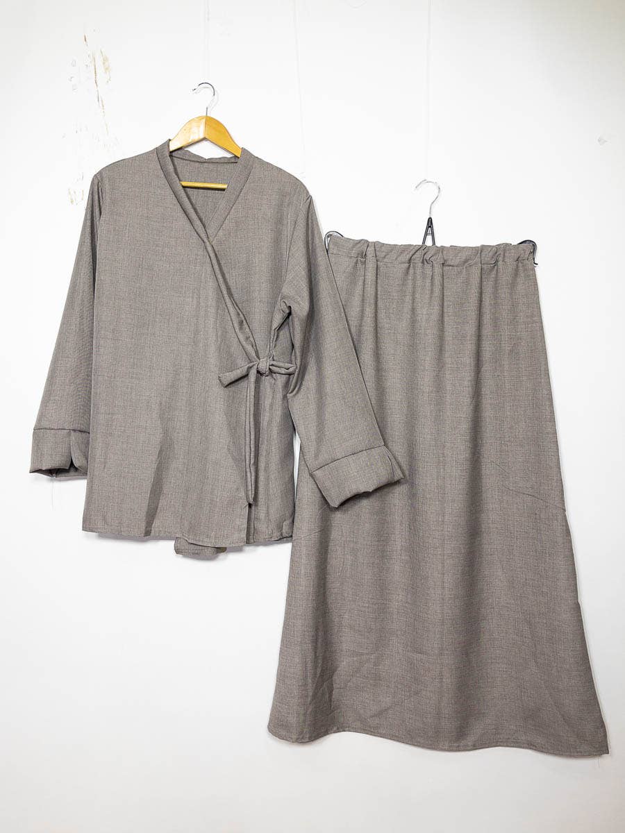 IDEAL OUTFIT - Wholesale Top & Pant Set (NOT Loungewear) - Women's - Crossed top abaya set ref:2385 xlm JU5