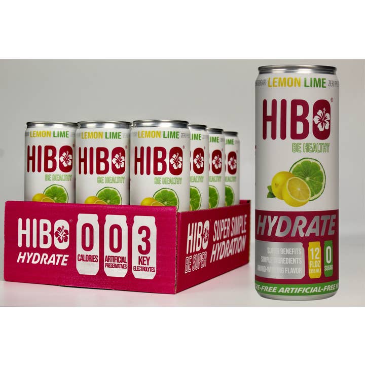 HIBO Healthy Energy – Großhandel Sport-/Energydrink – Natürliches zuckerfreies Hydrationsgetränk HIBO DECAF ZITRONE LIMETTE