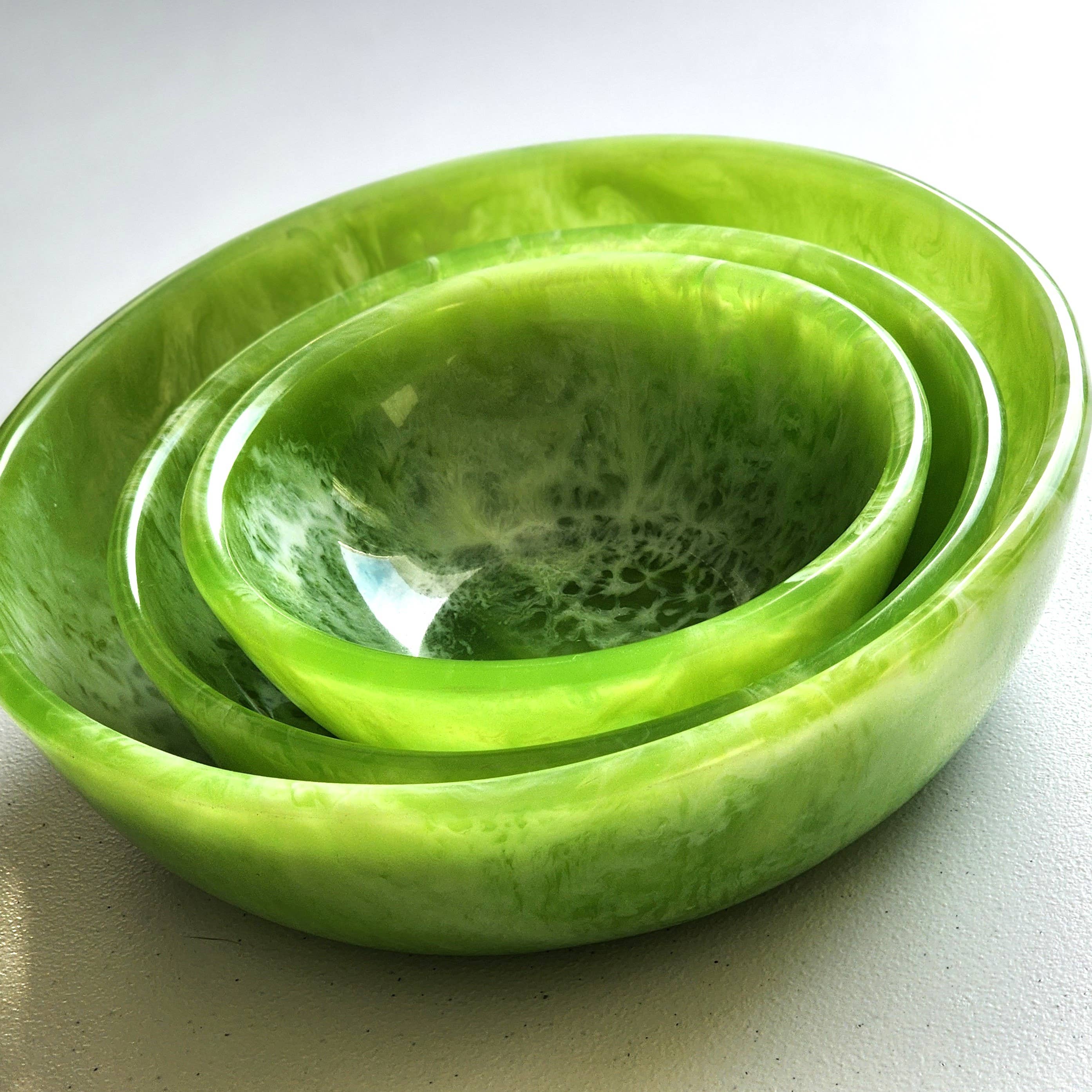 Gibb & Daan - Vente Bol de service - Ensemble de 3 bols de service en résine coulée à la main6