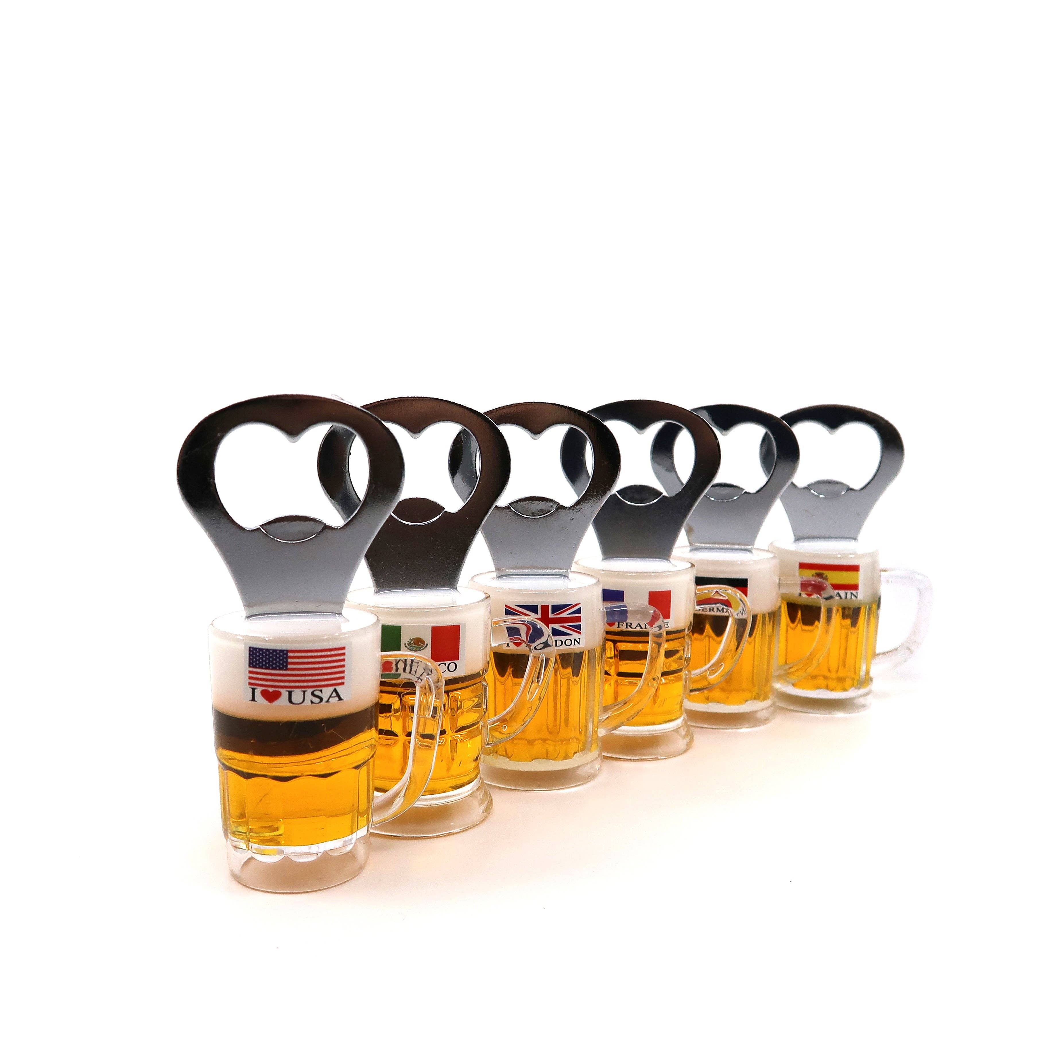 ASSORTITI Apribottiglie Miniatura Bandiera della Birra BO723-2 (12PC) in vendita all'ingrosso su Faire4
