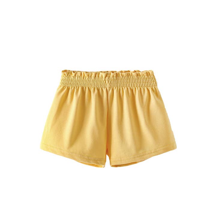 Baby Kids Girls Denim Solid Color Style Casual Yellow Shorts For Sale for wholesale by MyKids-USA®