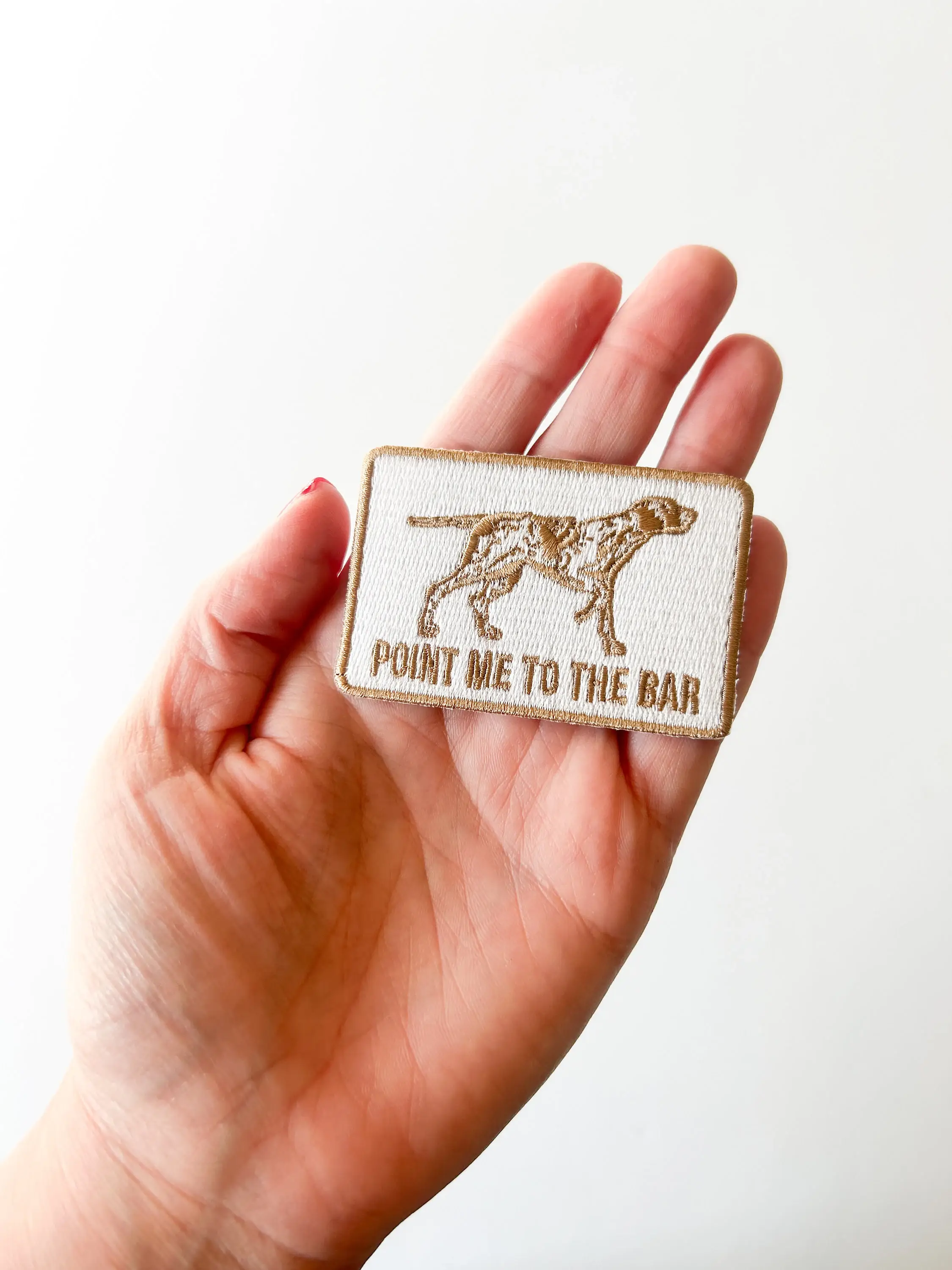 Field Trip Threads - Wholesale Patch - Brown & White Pointer Dog Embroidered Iron-On Patch2