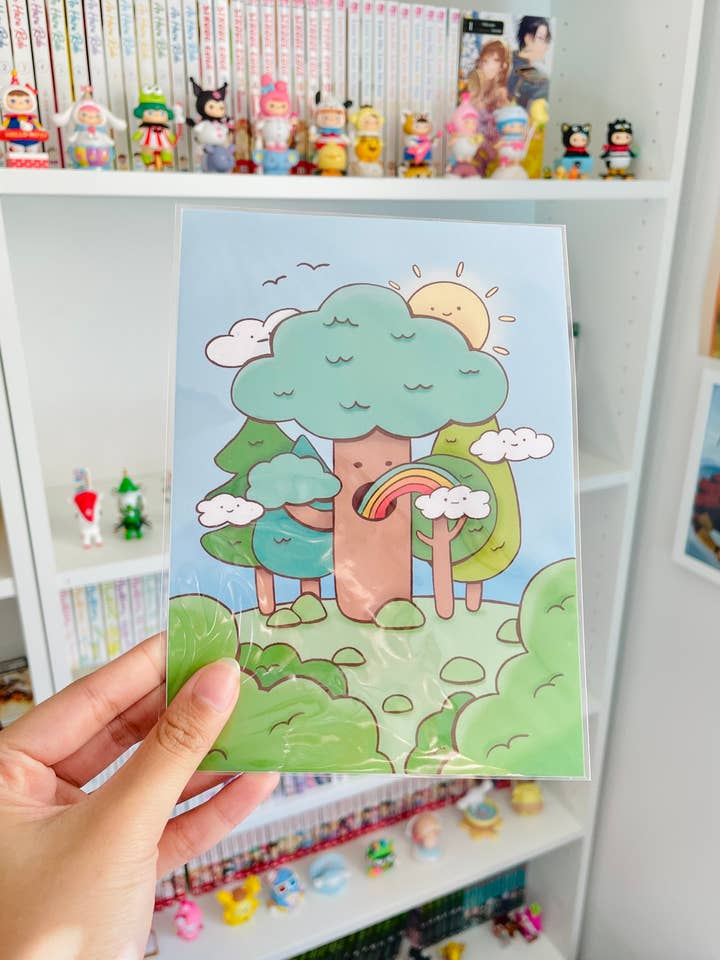 Impressão de Arte Mini Floresta Fofa por atacado de Artsyvushop