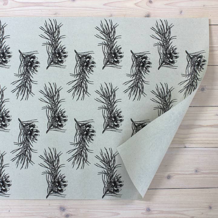 NOA Papeterie - Wholesale Wrapping Paper Roll - Gift wrap roll made of grass paper, length: 300cm, pine4