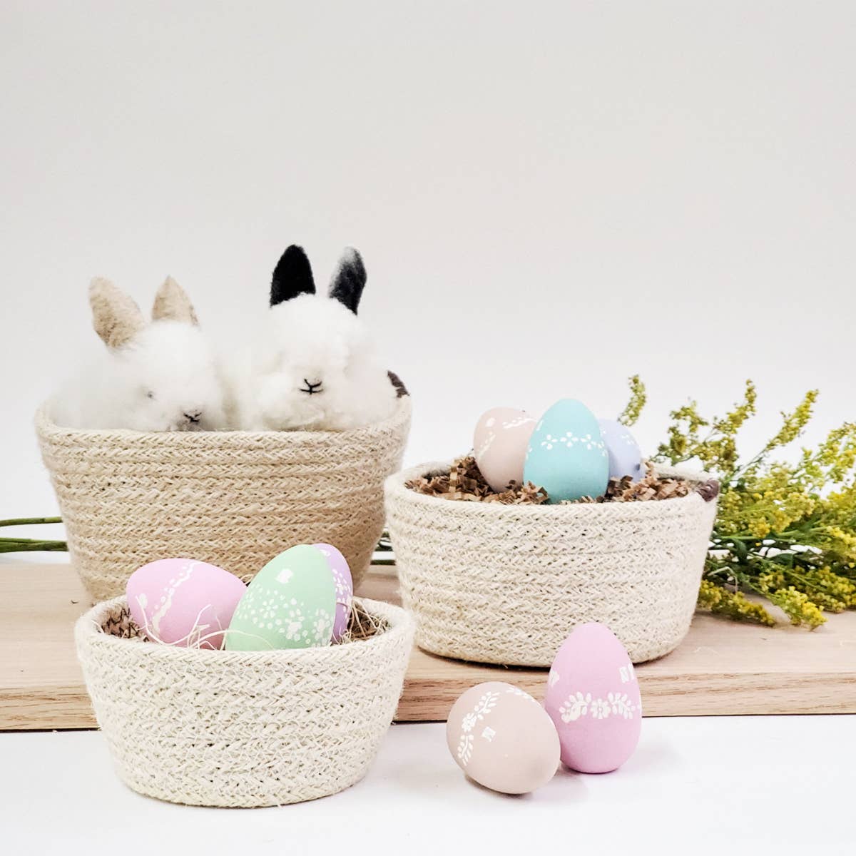 KORISSA - Wholesale Basket - Handwoven Storage Basket • Amari Bowl in Black-Set of 32