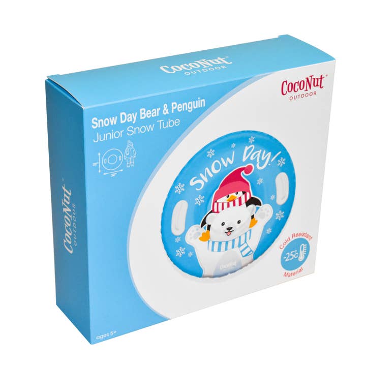 Coconut Outdoor – wholesale Inflatables – 32" Junior Snow Tube - Snow Day Bear & Penguin